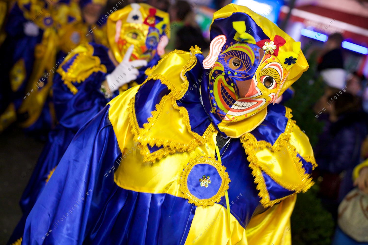 Disfraz de juglar o Jocker en carnavales de Barakaldo