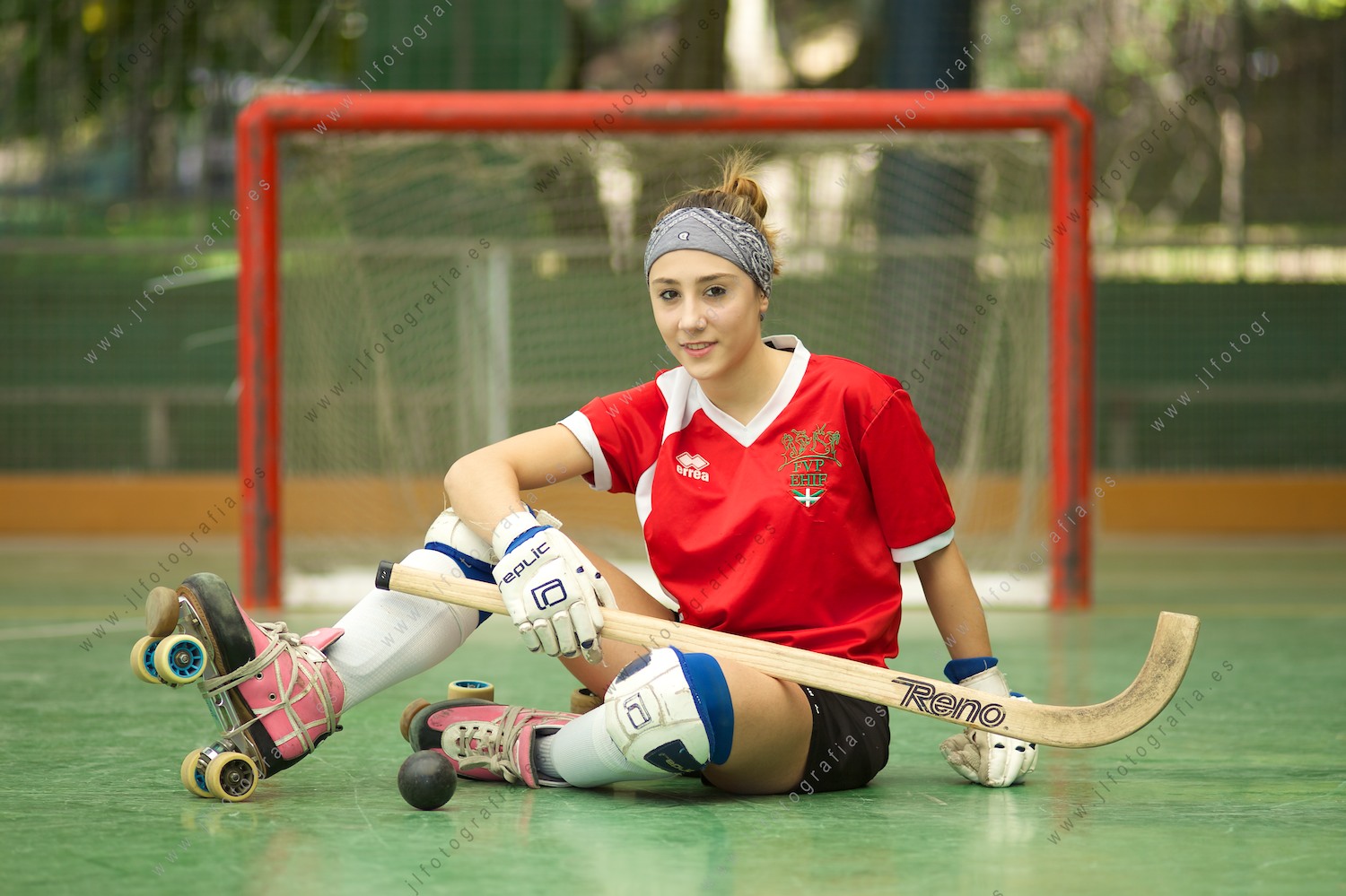 Jessica Zubía, campeona de patinaje artístico y jugadora de hockey patines, del pueblo de Barakaldo.