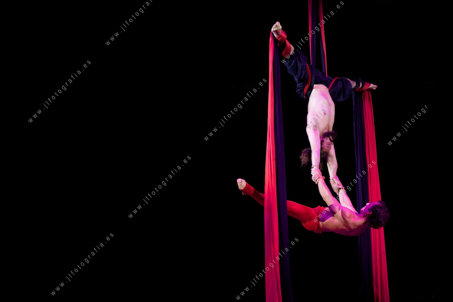 Euskalgym 11 de 2016 en el Fernando Buesa Arena, gimnastas en exibición en equilibrio .